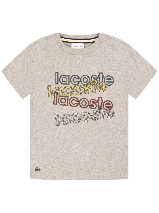 Lacoste Lacoste Marškinėliai TJ8060 Pilka Regular Fit