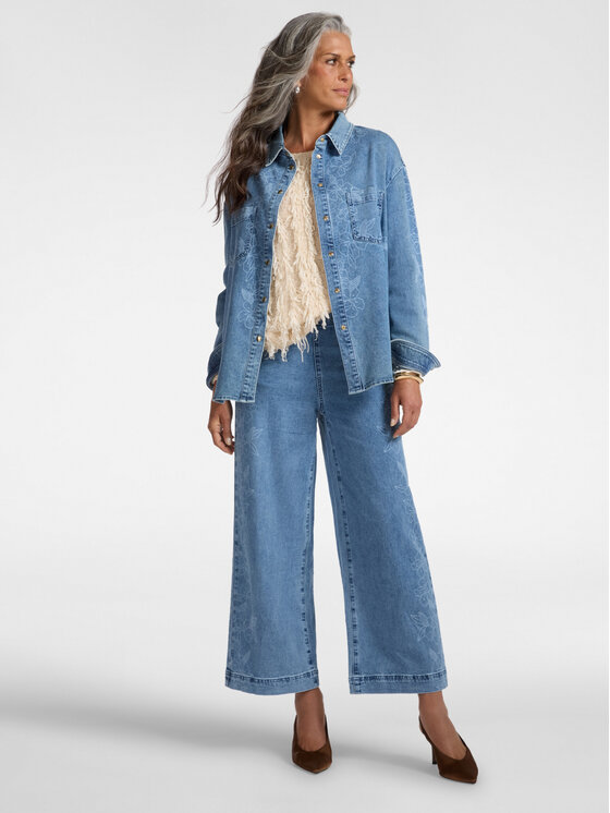 Elena Mirò Elena Mirò Jeans P536P000423N0Z4 Turchese Over Fit