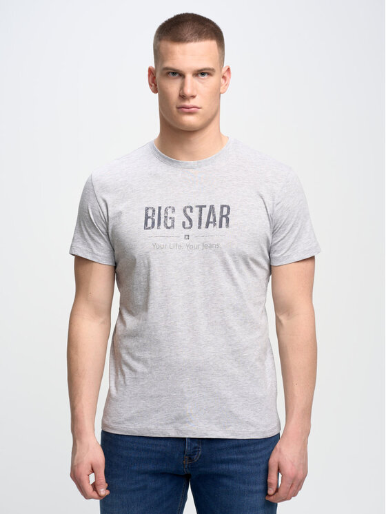 BIG STAR BIG STAR T-Shirt bruno_901 Szary Basic Fit