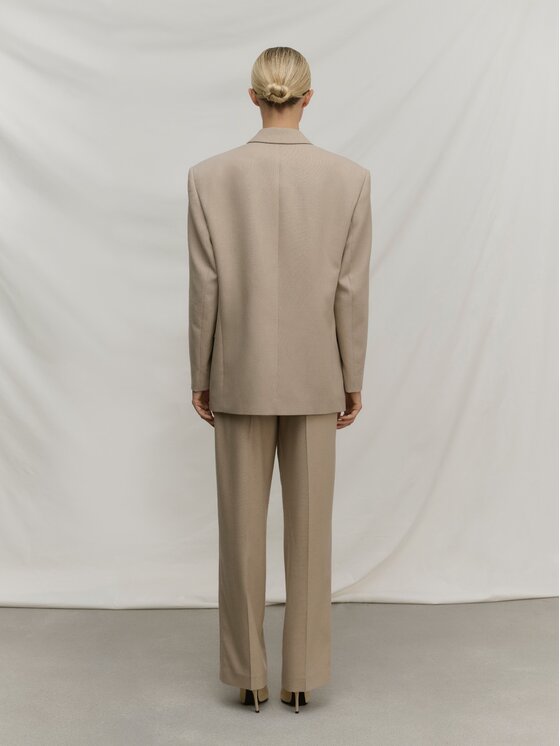 La Mania La Mania Pantaloni di tessuto SOHO 2 Beige Classic Fit