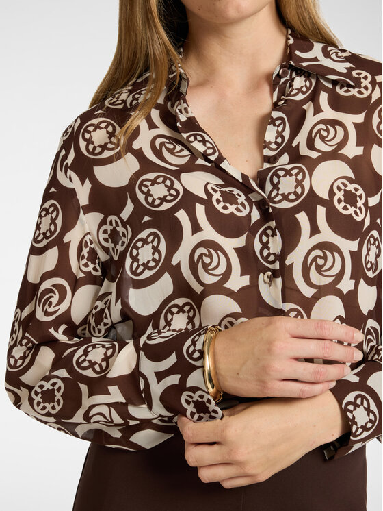 Elena Mirò Elena Mirò Koszula 5033P000350N003 Brązowy Regular Fit