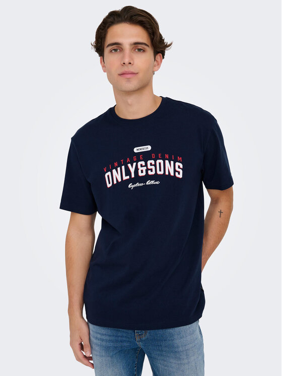 Only & Sons Only & Sons Póló Lenny 22028593 Sötétkék Regular Fit