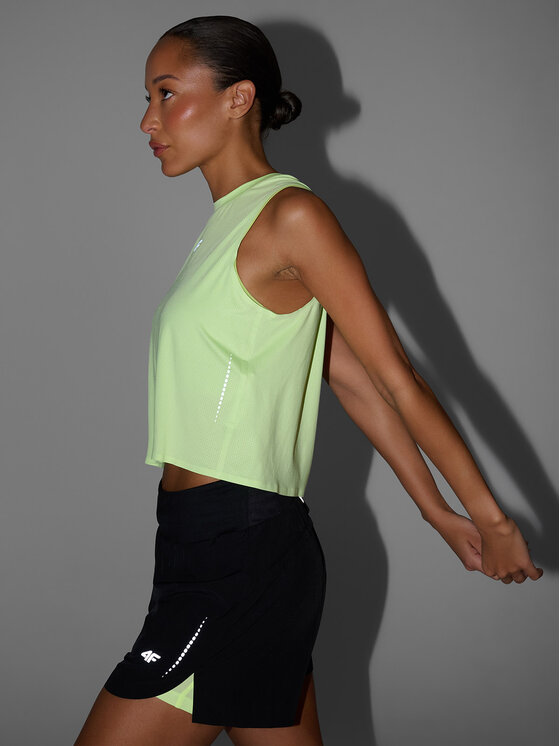 4F 4F Koszulka techniczna JOY MOTION Żółty jasny Loose Fit