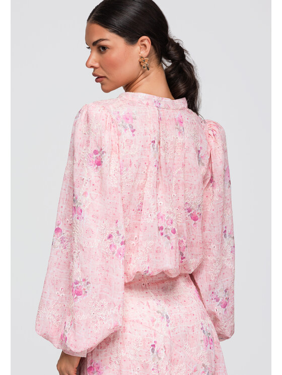 Ombre Ombre Koszula OW-SH-E0058 Różowy Loose Fit