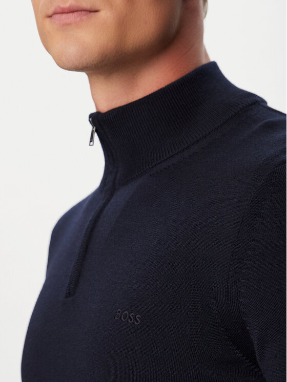BOSS BOSS Pulover H-Ebenji-L 50571928 Mornarsko modra Slim Fit
