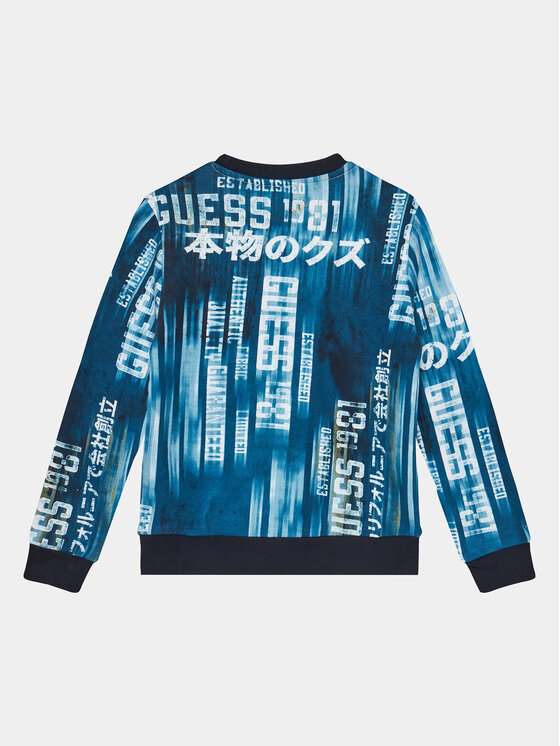 Guess Guess Bluză Ls Active L4RQ01 KA6R3 Albastru Regular Fit