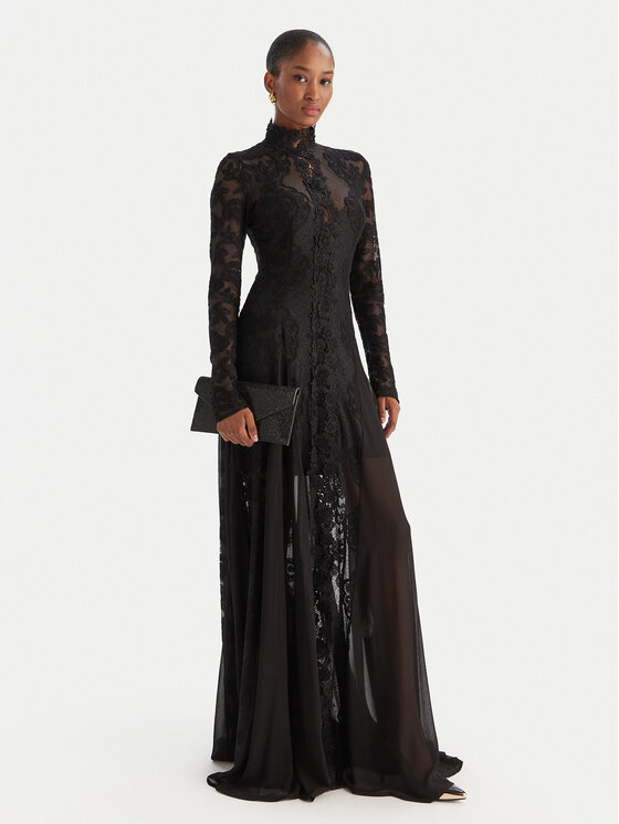 Babylon Babylon Večernja haljina S00829 Crna Regular Fit