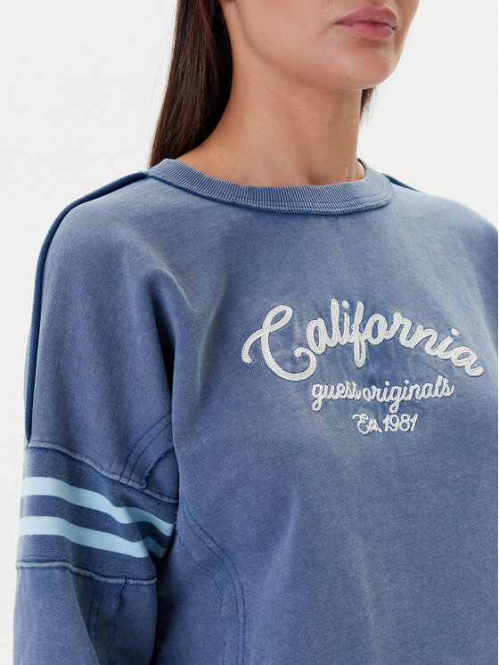 Guess Guess Bluză W5YQ24 K68I4 Albastru Regular Fit