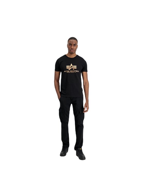 Alpha Industries Alpha Industries T-Shirt AI.100501FP-365-5XL Czarny Basic Fit