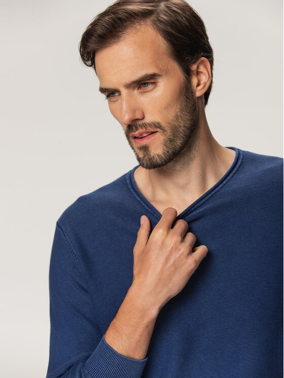 Willsoor Willsoor Sweter 66606 Niebieski Regular Fit