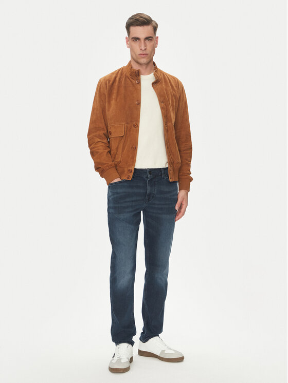 Serge Pariente Serge Pariente Giacca di pelle Starter Vs Marrone Regular Fit