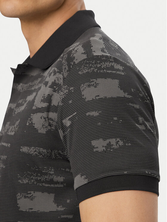 BOSS BOSS Поло Active Repeat 50558583 Чорний Slim Fit