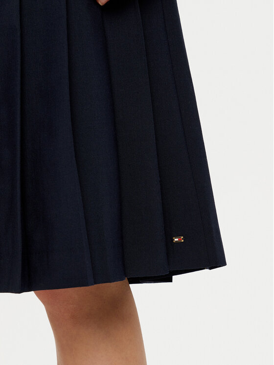 Tommy Hilfiger Tommy Hilfiger Fustă plisată WW0WW43798 Bleumarin Regular Fit
