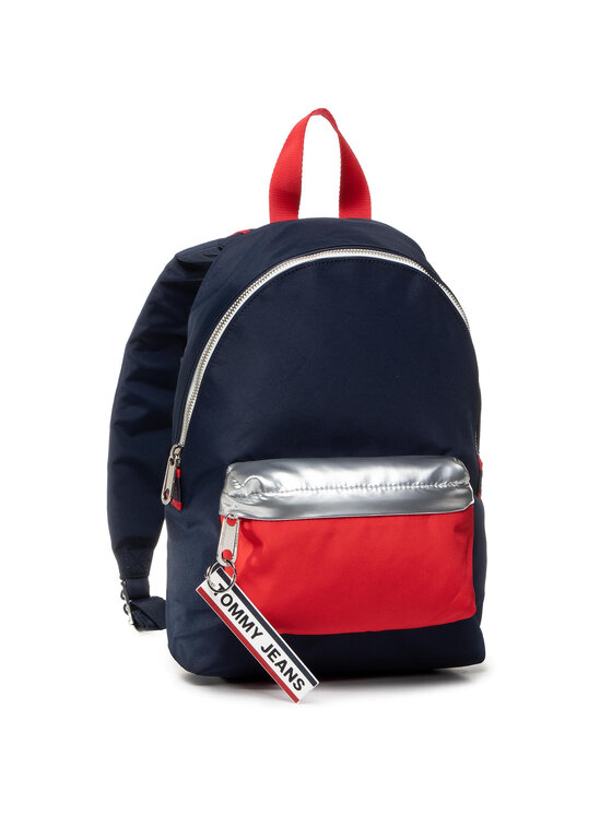 Tommy Jeans Sac à dos Tjw Logo Tape Mini Backpack C8 AW0AW08260 Bleu