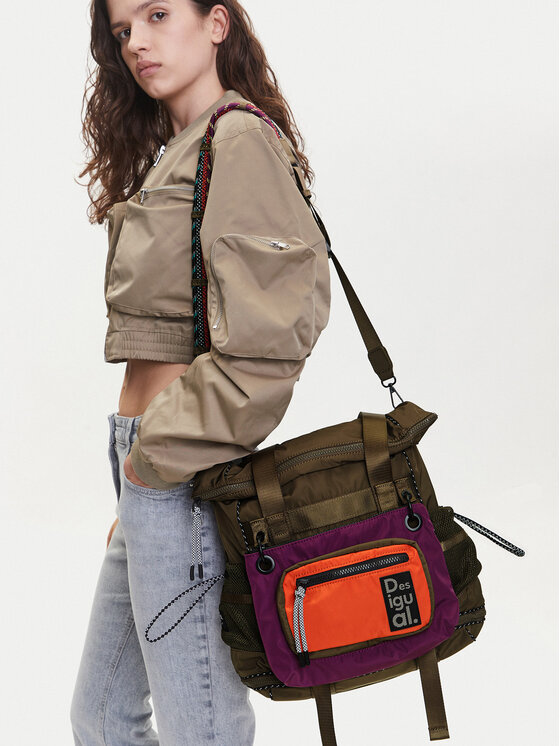Desigual Batoh Modularis Originale 25SAKY11 Khaki