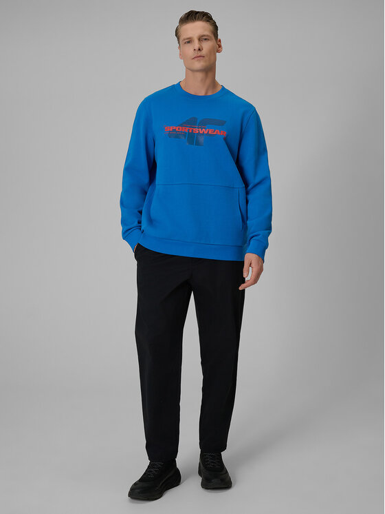 4F 4F Bluza SPORTS CLUB Niebieski Regular Fit