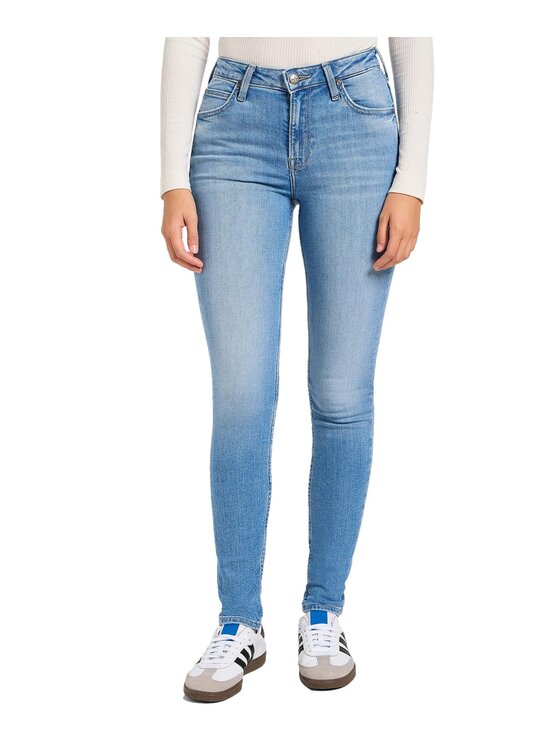 Lee Lee Jeansy 112355541 Niebieski Skinny Fit
