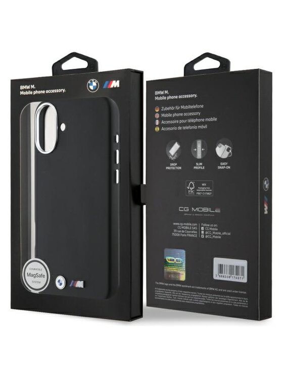 BMW Motorsport BMW Motorsport Etui na telefon M Smooth Full Wrapped Metal Czarny