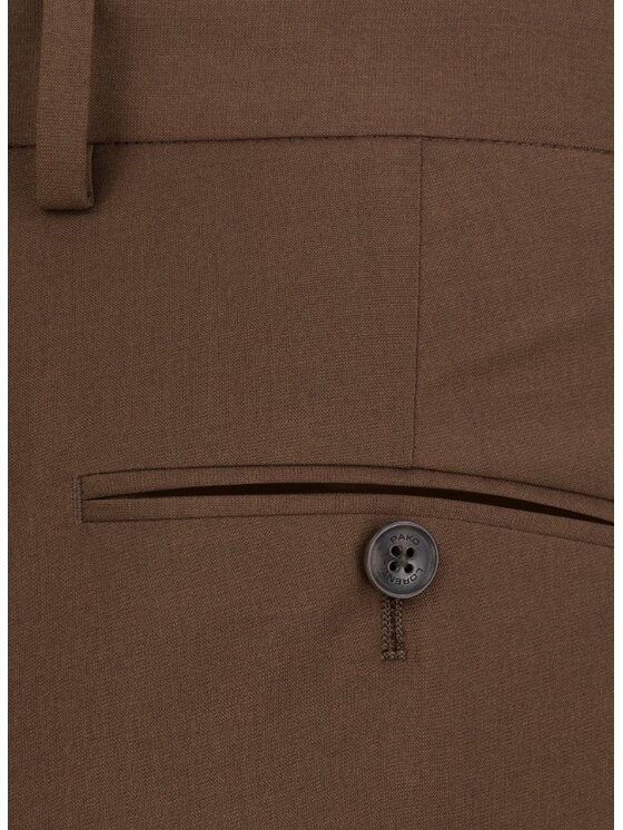 Pako Lorente Pako Lorente Spodnie garniturowe P25WF-6G-003 Brązowy Slim Fit
