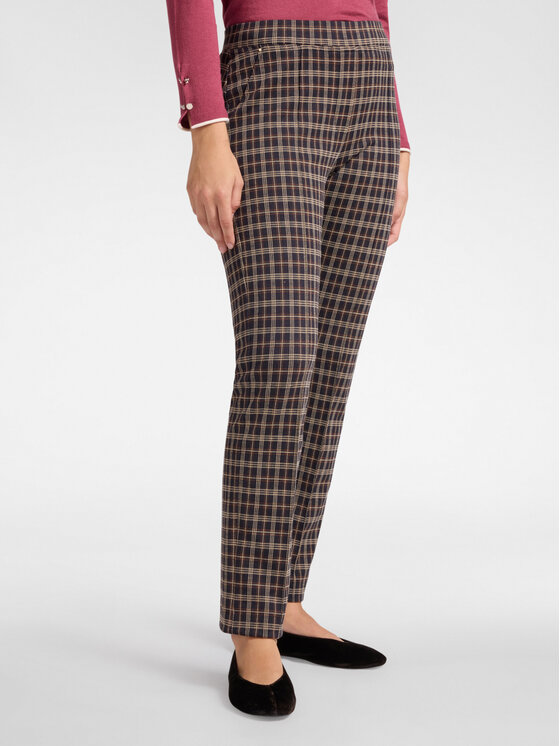 Elena Mirò Elena Mirò Pantaloni di tessuto P820Z000137N001 Marrone Slim Fit