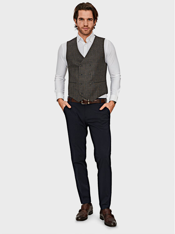 Evenemen Evenemen Kamizelka Boston Lpa 46 Brązowy Slim Fit