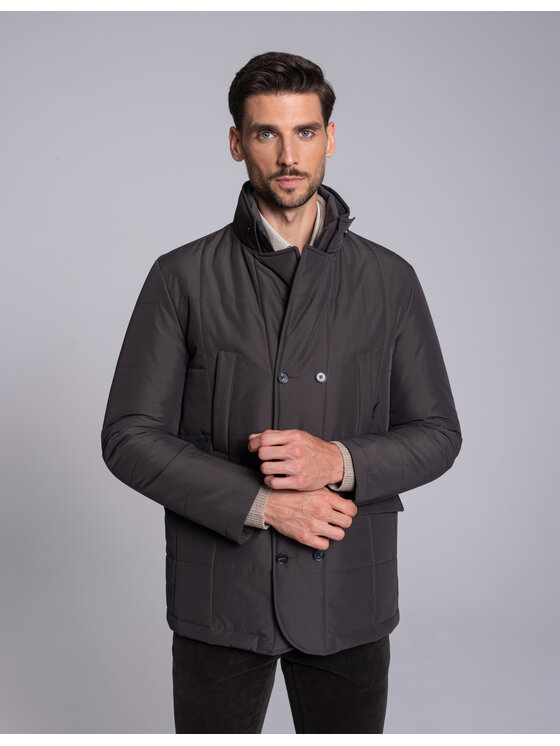 Borgio Borgio Kurtka zimowa gravina Brązowy Slim Fit