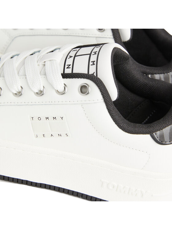 Tommy Jeans Tommy Jeans Sneakersy Tjw Flatform Animal Print EN0EN02537 Bílá