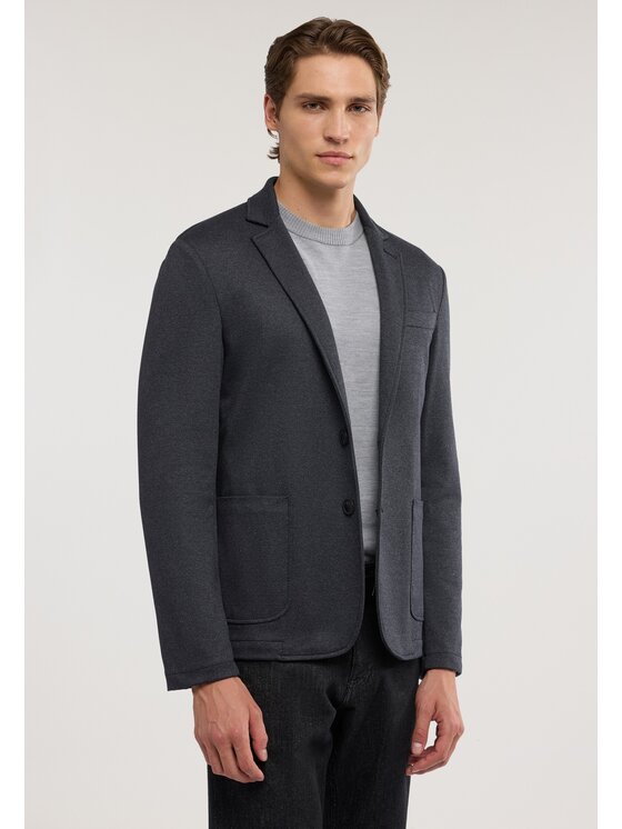 Trussardi Trussardi Marynarka Q013M000027N0BZ Czarny Regular Fit