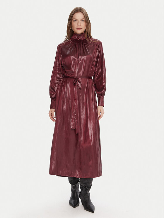 LOLA CASADEMUNT LOLA CASADEMUNT Cocktail obleka LF2516017 Bordo rdeča Regular Fit