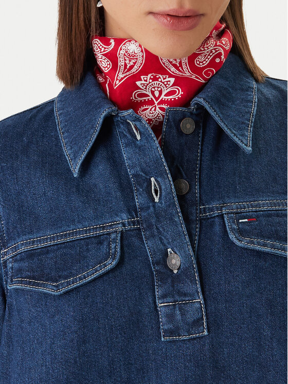 Tommy Jeans Tommy Jeans Jeans haljina DW0DW22989 Tamnoplava Regular Fit