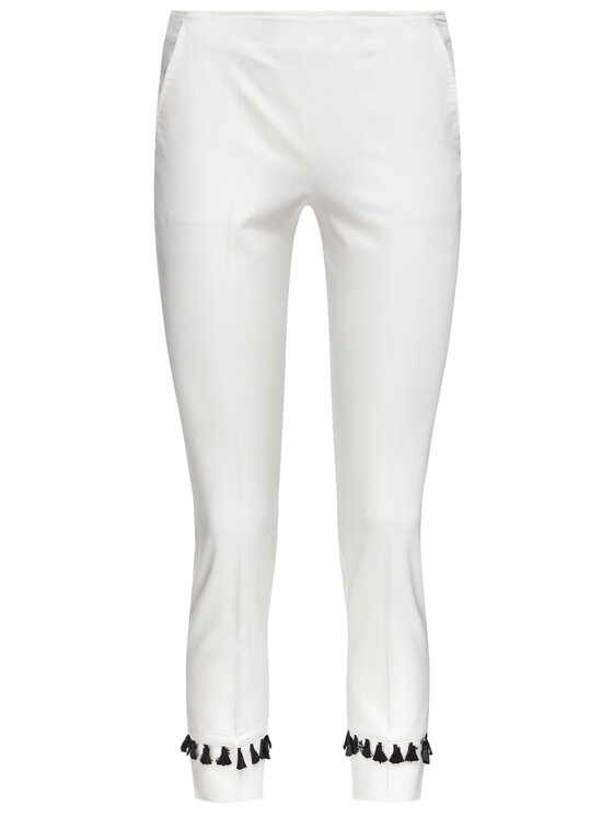 Pennyblack Pennyblack Чино панталони 21310919 Бял Slim Fit