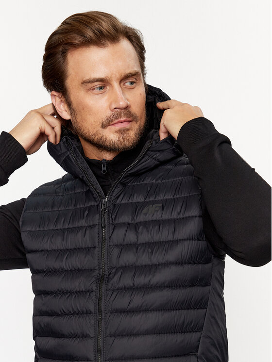 4F 4F Kamizelka 4FAW23TVESM063 Czarny Regular Fit
