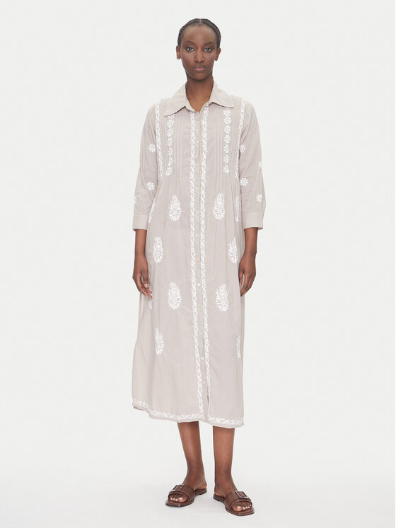 Selmark Selmark Sommerkleid BC196 Beige Relaxed Fit