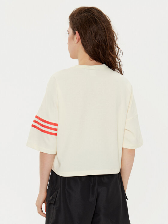 adidas adidas T-Shirt Neuclassics JI8512 Beżowy Regular Fit