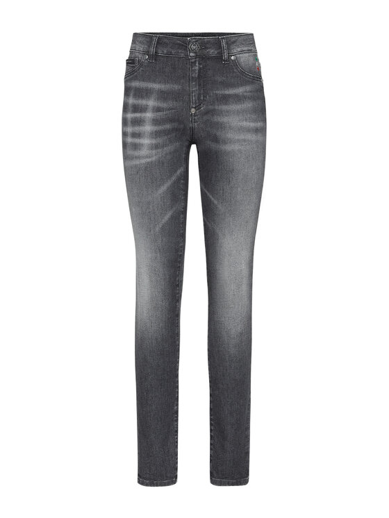 PHILIPP PLEIN PHILIPP PLEIN Jegginsy 22463 Szary Jegging Fit
