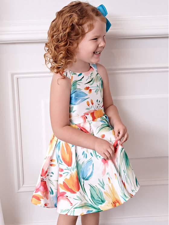 Abel & Lula Abel & Lula Sukienka elegancka 5064 Kolorowy Regular Fit