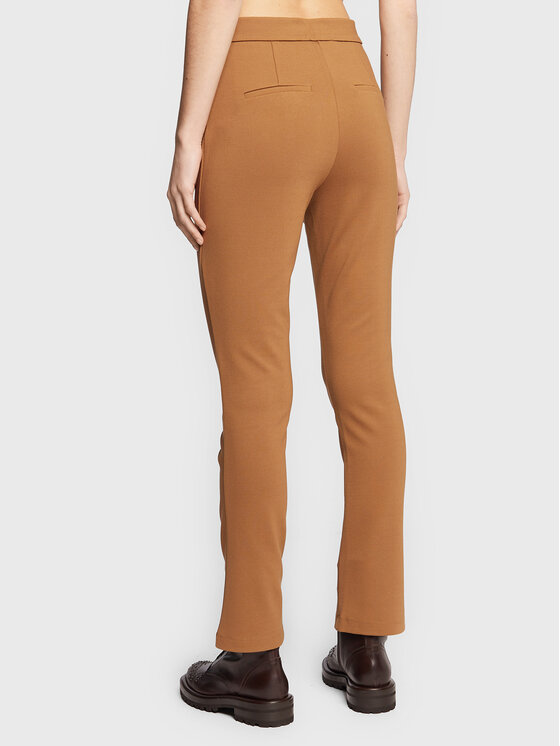 Max Mara Leisure Max Mara Leisure Παντελόνι υφασμάτινο Ariano 37861626 Καφέ Straight Fit