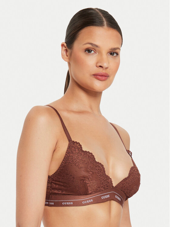 Guess Podprsenka Bralette O4YC00 PZ01C Hnedá