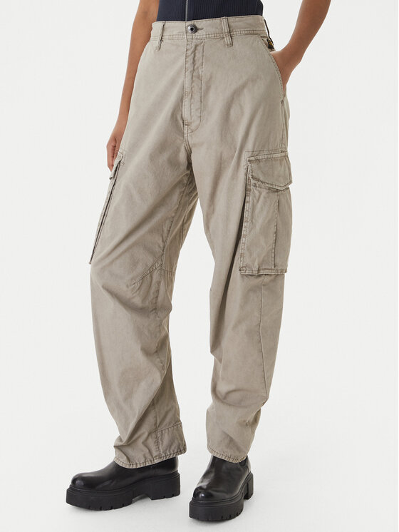 G-Star Raw Pantaloni din material D28756-D388 Bej Boyfriend Fit