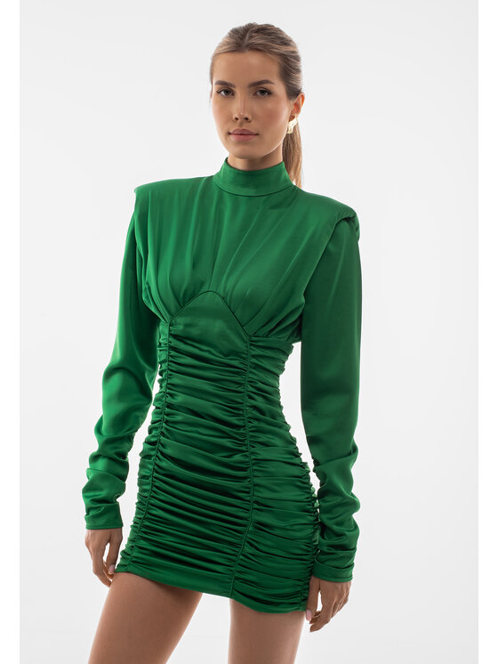 sax35th sax35th Sukienka koktajlowa VALERIA Zielony Slim Fit