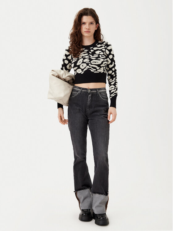 ONLY ONLY Πουλόβερ Lima 15339828 Μαύρο Cropped Fit