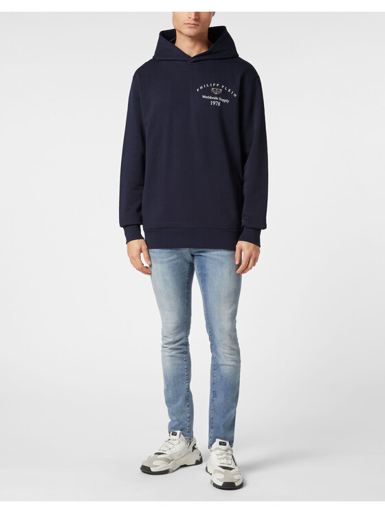 PHILIPP PLEIN PHILIPP PLEIN Bluza 23469 Błękitny Regular Fit