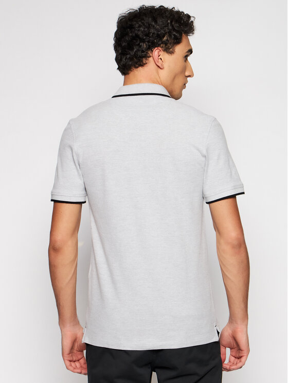 Jack&Jones Jack&Jones Тениска с яка и копчета Paulos 12136668 Сив Slim Fit
