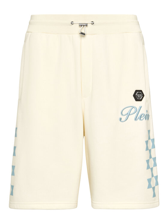 PHILIPP PLEIN PHILIPP PLEIN Szorty sportowe 24337 Biały Jogger Fit
