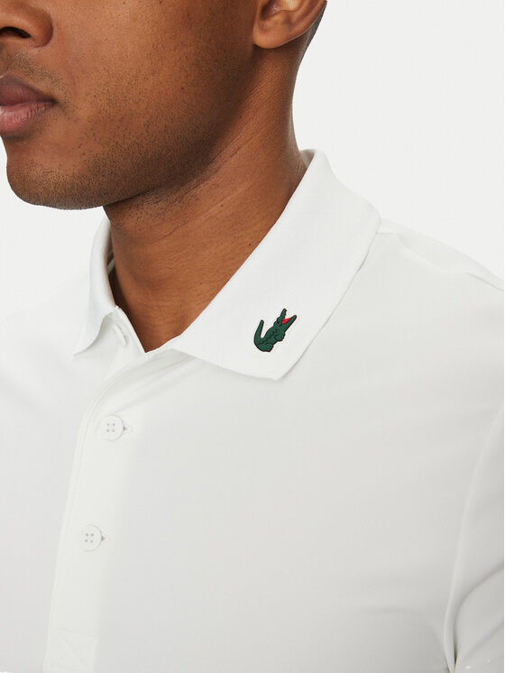 Lacoste Lacoste Тениска с яка и копчета DH2341 Бял Regular Fit