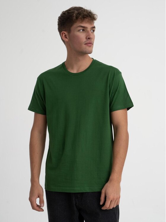 Urban City Urban City T-Shirt Koszulka Z Krótkim Rękawem Męska Urban City Zielona No Logo S Zielony Regular Fit