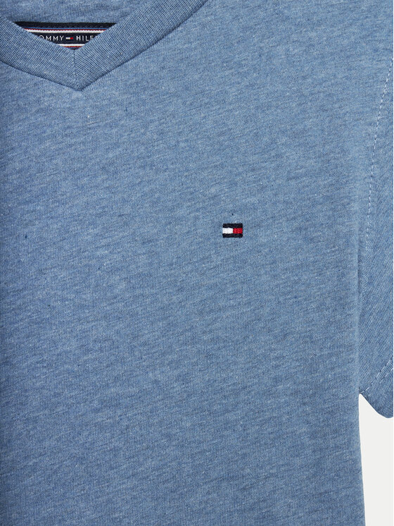 Tommy Hilfiger Tommy Hilfiger T-Shirt KB0KB04142 S Błękitny Regular Fit