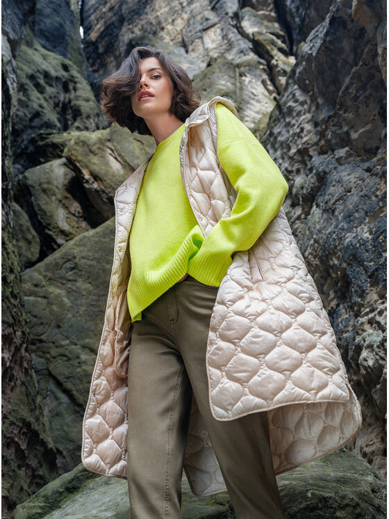 Orsay Orsay Bezrękawnik 808008037000__40 Beżowy Regular Fit