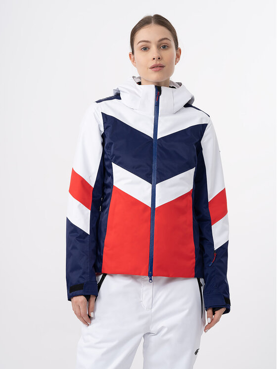 4F 4F Lyžařská bunda 4FAW23TTJAF338 Červená Slim Fit