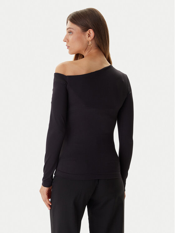 Guess Guess Блуза W5BP08 K1492 Черен Slim Fit